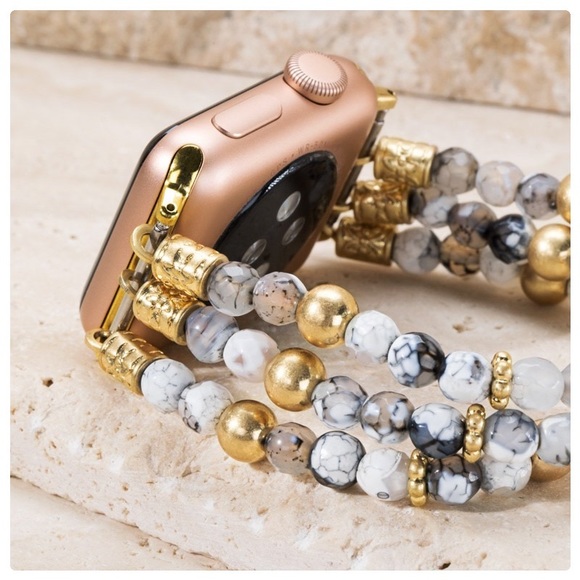 littlegypsie Jewelry - Howlite Stone & Beads Apple Watch Band